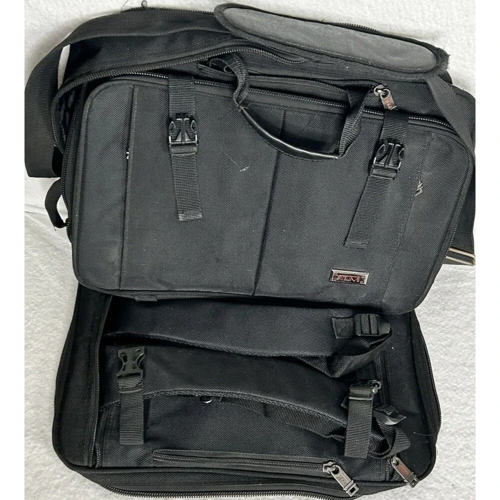 TUMI Ballistic Nylon Messenger Laptop Bag Expandable 18